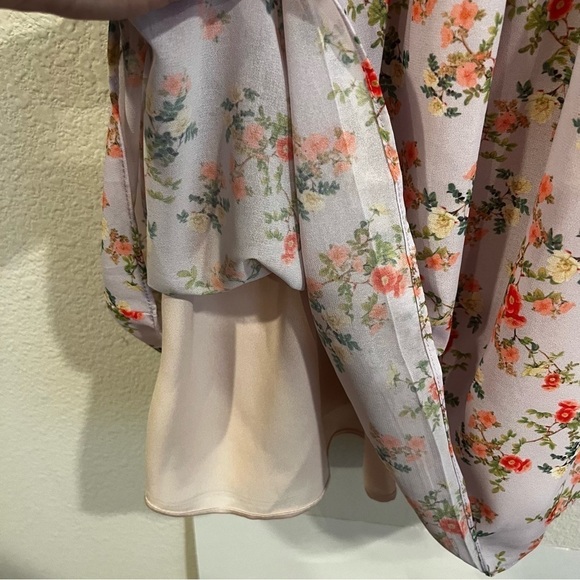 Revolve Lovers & Friends Raya lilac floral mini dress w ruffle detail size xxs - Picture 8 of 11